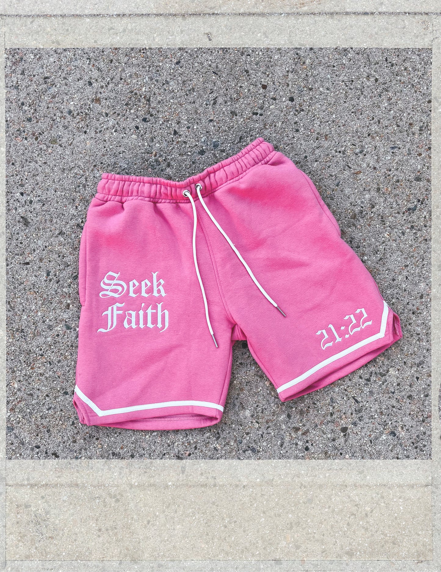 Pink collard tee/shorts
