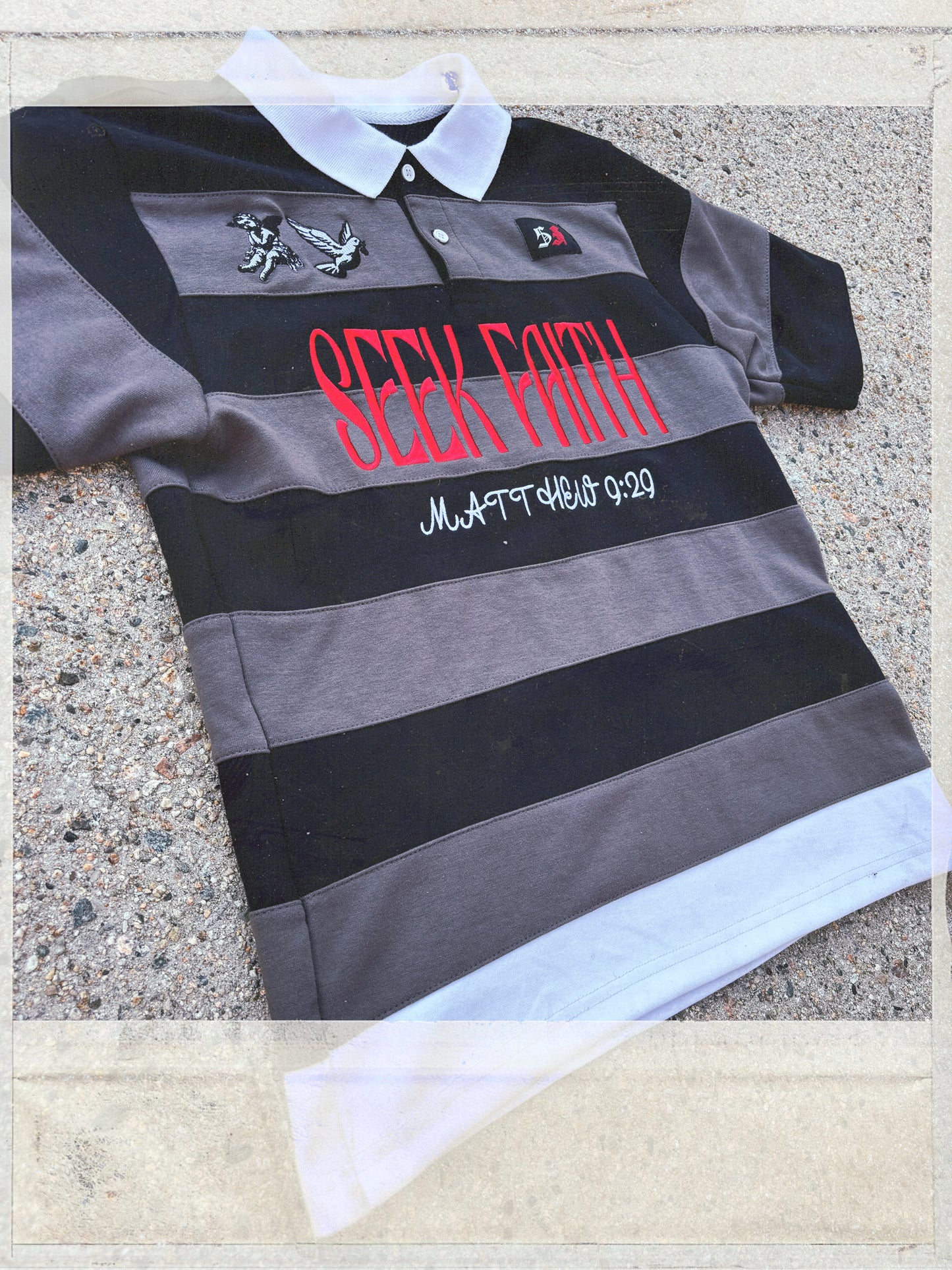 Black collrad tee/Short