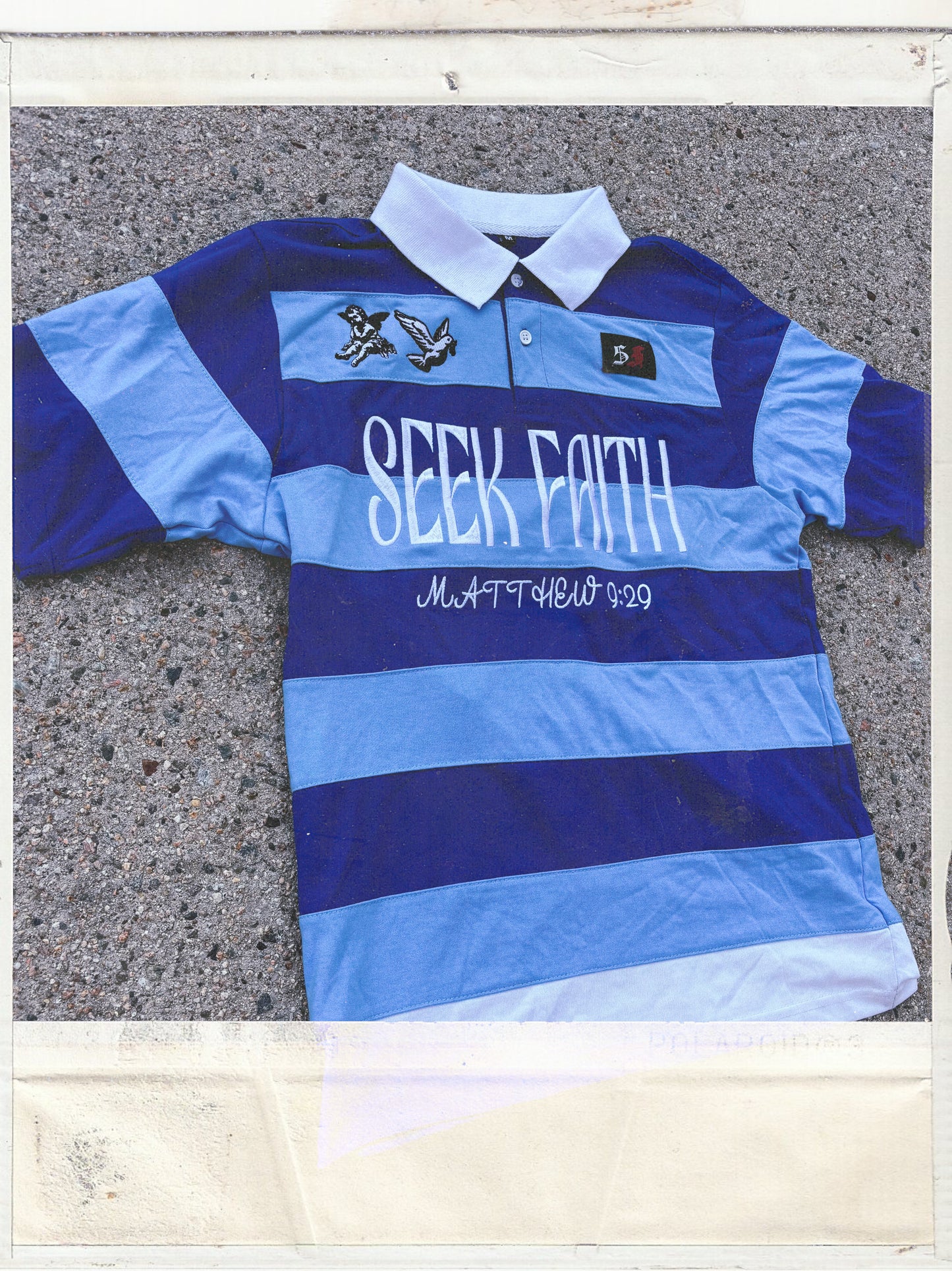 Blue collard tee/Short