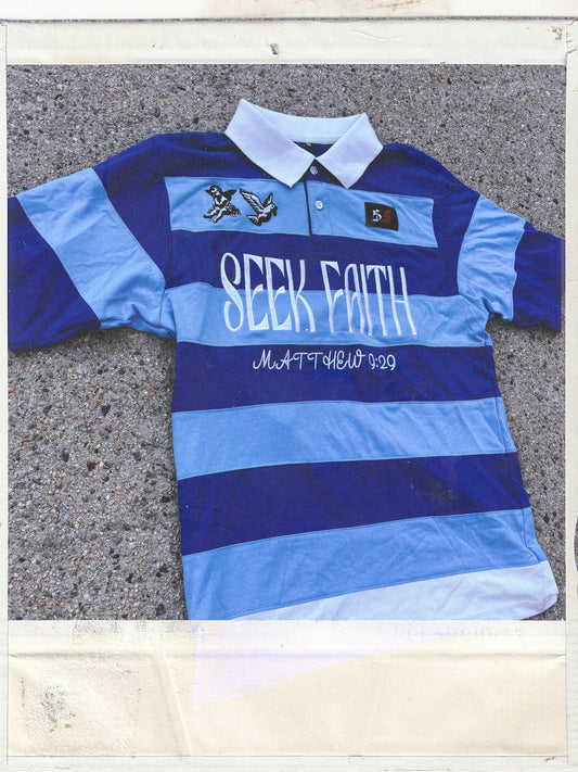 Blue collard tee/Short